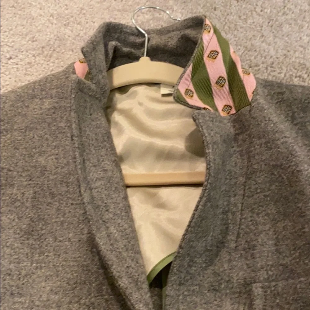 J. Crew Gray Blazer with Brown Buttons - Picture 2 of 9